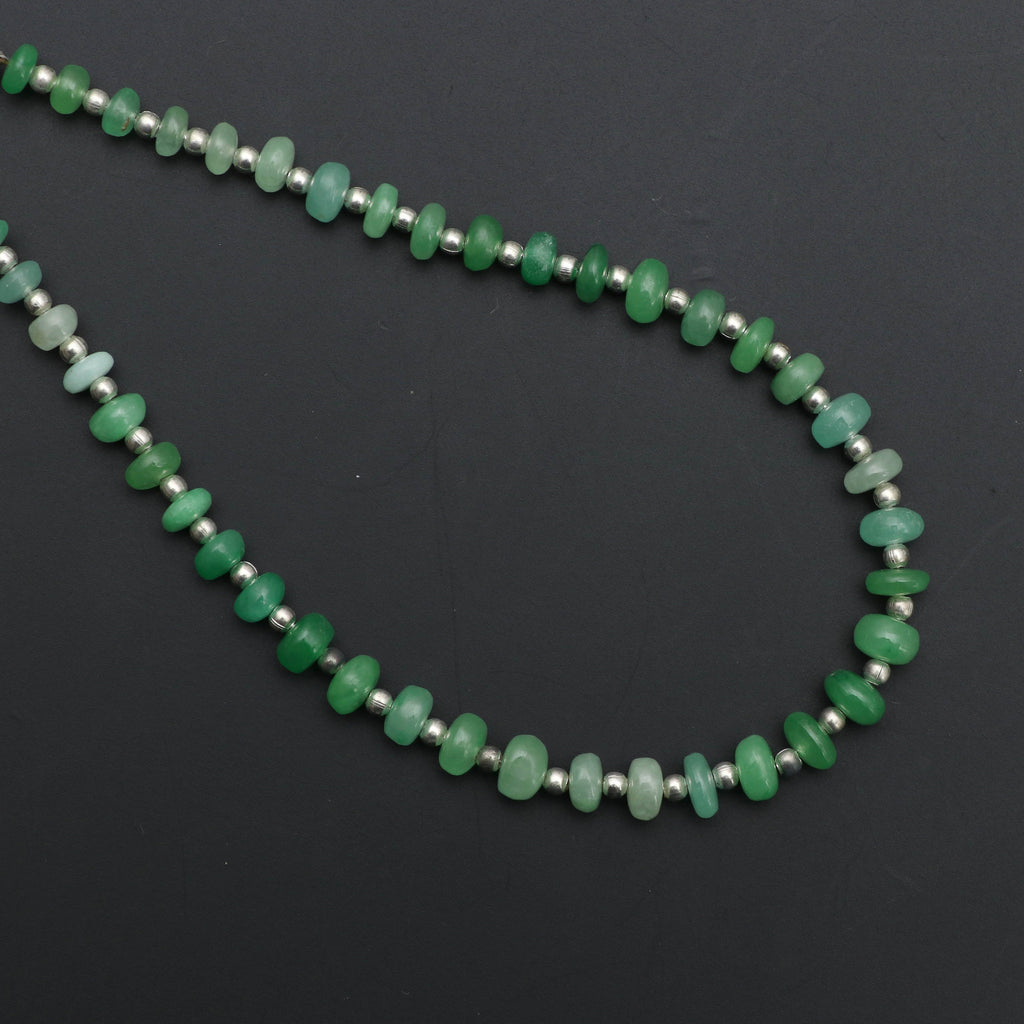 Natural Jade Type C Smooth Beads, Jade Rondelle beads, Natural Jade Beads, 4.5 mm to 6 mm, Smooth Beads,Jade strand,8 Inch, Price Per Strand - National Facets, Gemstone Manufacturer, Natural Gemstones, Gemstone Beads