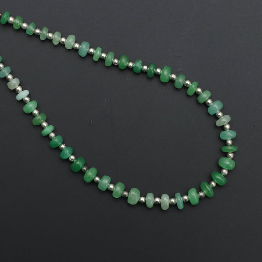 Natural Jade Type C Smooth Beads, 4.5 mm to 6 mm, Jade Jewelry Making Beads, 8 Inch, Price Per Strand