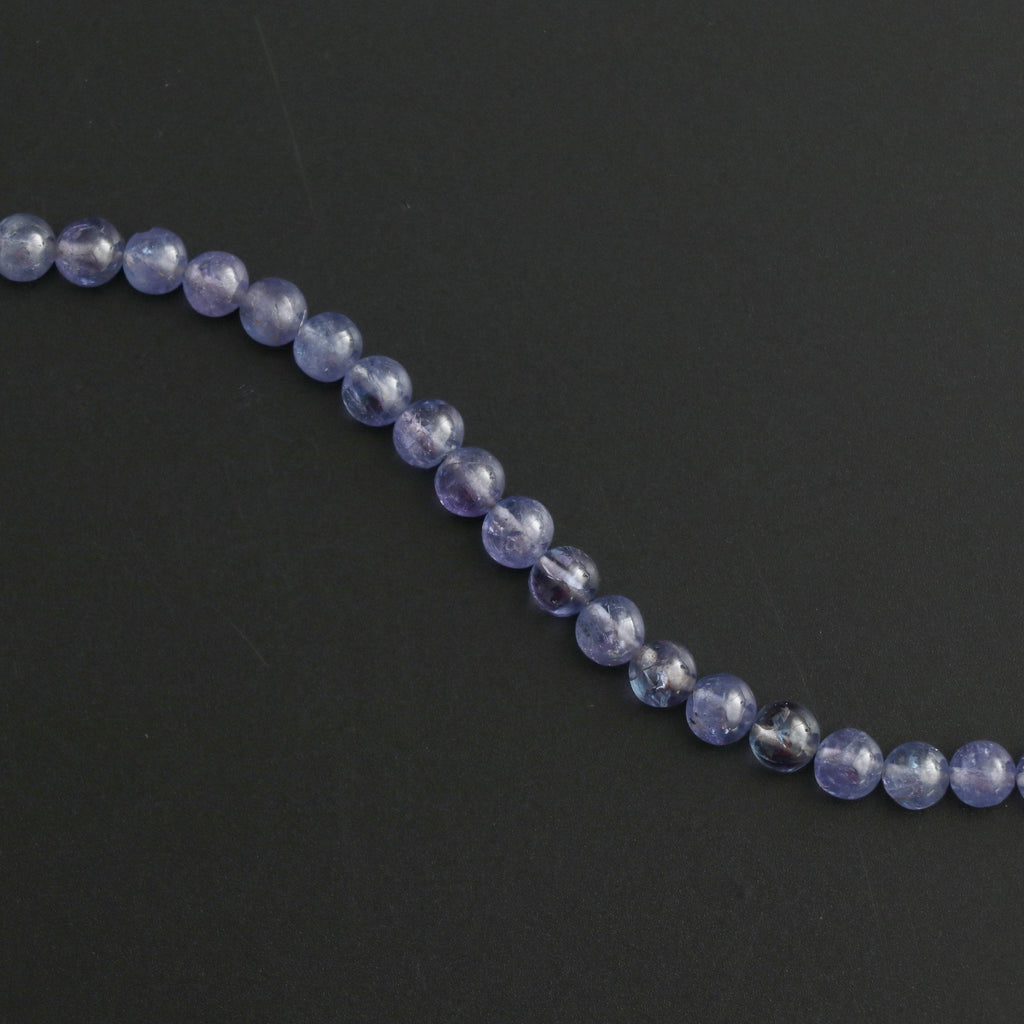 Tanzanite Smooth Balls Beads , 3.5 mm to 7 mm, Tanzanite Round Gemstone, Tanzanite strand, 20 Cm Full Strand, Per Strand Price - National Facets, Gemstone Manufacturer, Natural Gemstones, Gemstone Beads