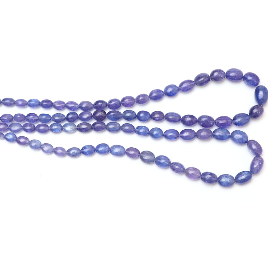 Natural Tanzanite Smooth Tumble Beads | 5x6.5 mm to 9x12 mm | Tanzanite Tumble Gemstone | 8 Inch/ 18 Inch Full Strand | Price Per Strand - National Facets, Gemstone Manufacturer, Natural Gemstones, Gemstone Beads