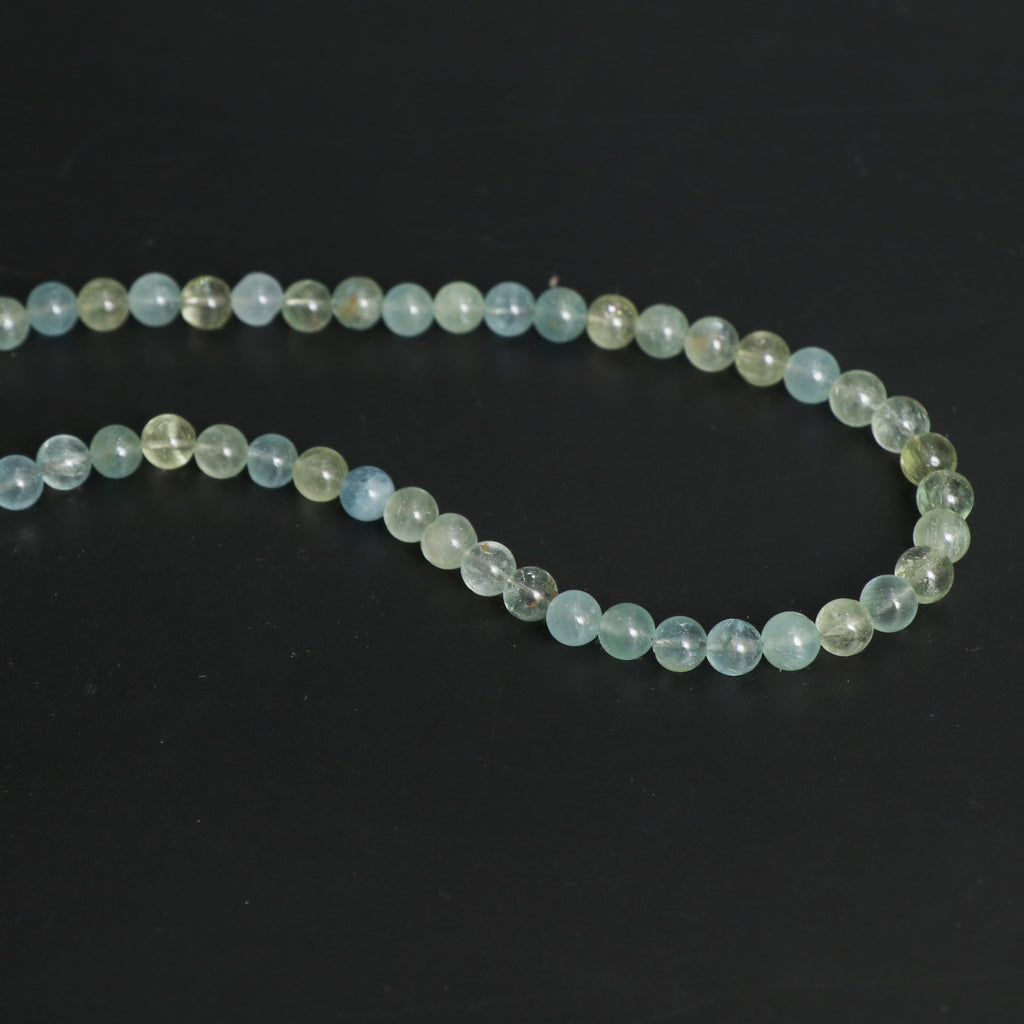 Natural Aquamarine Smooth Round Balls, 5.5 mm to 6.5 mm, Aquamarine Jewelry Handmade Gift for Women, 20 Inches Full Strand, Price Per Strand - National Facets, Gemstone Manufacturer, Natural Gemstones, Gemstone Beads, Gemstone Carvings