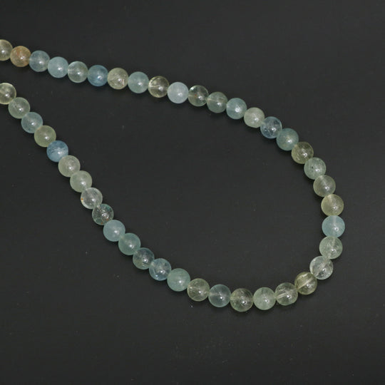 5.5 mm to 6.5 mm Natural Aquamarine Smooth Round Shape Beads