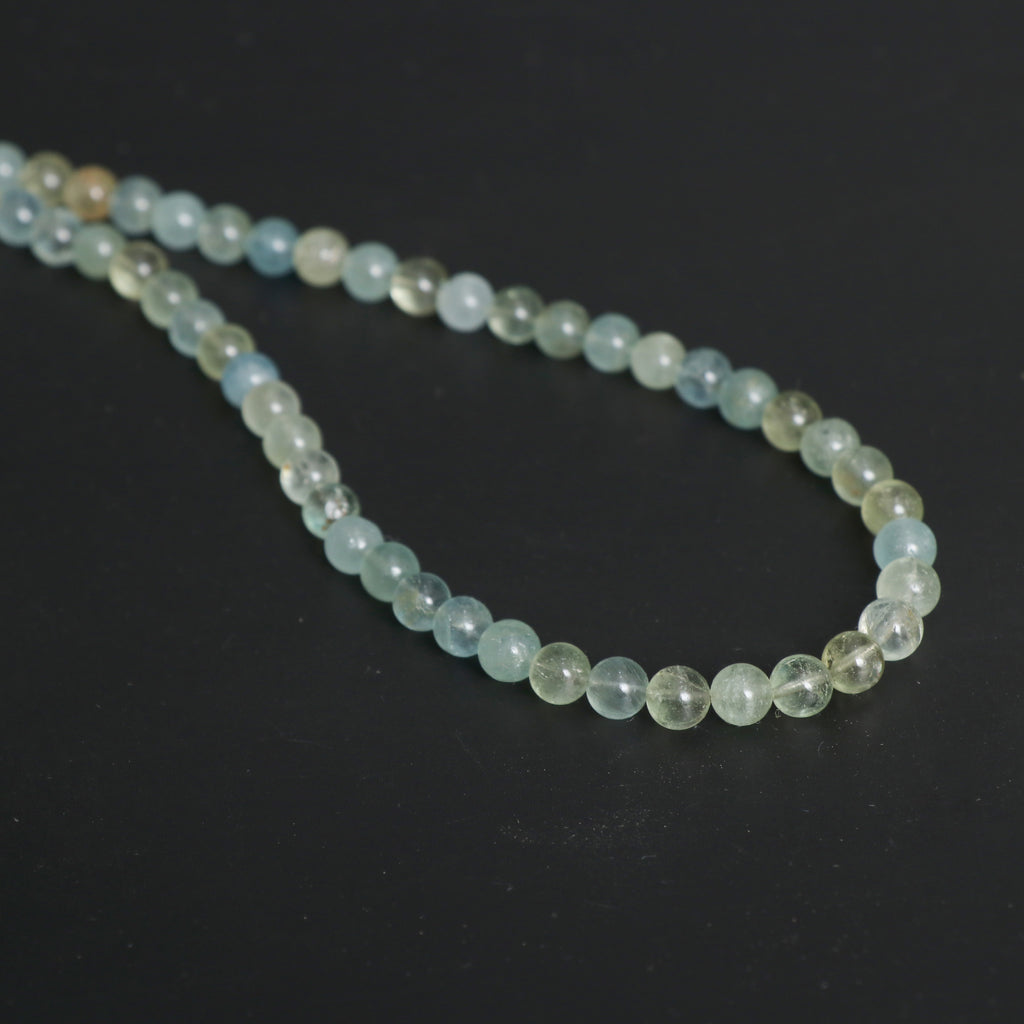 Natural Aquamarine Smooth Round Balls, 5.5 mm to 6.5 mm, Aquamarine Jewelry Handmade Gift for Women, 20 Inches Full Strand, Price Per Strand - National Facets, Gemstone Manufacturer, Natural Gemstones, Gemstone Beads, Gemstone Carvings
