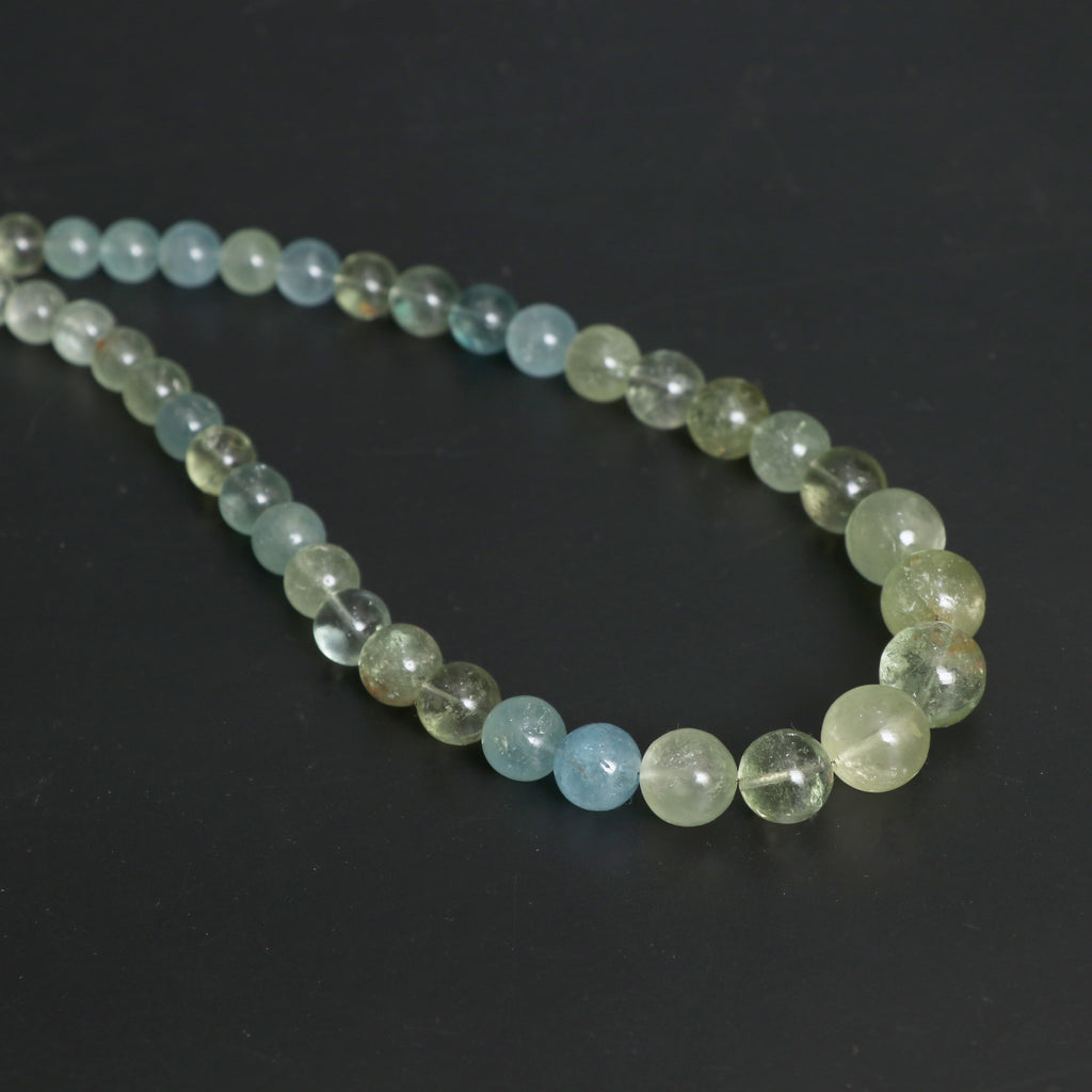Natural Aquamarine Smooth Round Balls, 6 mm to 12 mm, Aquamarine Jewelry Handmade Gift for Women, 20 Inches Full Strand, Price Per Strand - National Facets, Gemstone Manufacturer, Natural Gemstones, Gemstone Beads, Gemstone Carvings