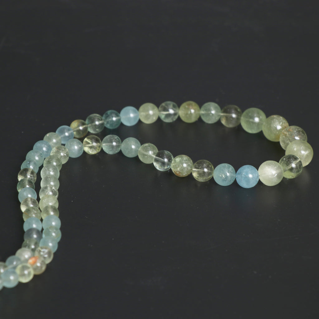 Natural Aquamarine Smooth Round Balls, 6 mm to 12 mm, Aquamarine Jewelry Handmade Gift for Women, 20 Inches Full Strand, Price Per Strand - National Facets, Gemstone Manufacturer, Natural Gemstones, Gemstone Beads, Gemstone Carvings