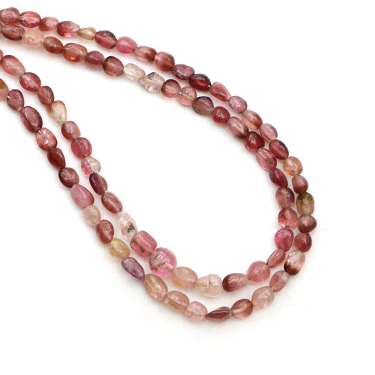 3.5x4 mm To 5x6 mm Pink Tourmaline Smooth Oval Shape Beads