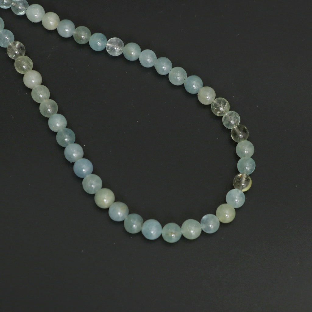 Natural Aquamarine Smooth Round Balls, 5.5 mm to 6 mm, Aquamarine Jewelry Handmade Gift for Women, 20 Inches Full Strand, Price Per Strand - National Facets, Gemstone Manufacturer, Natural Gemstones, Gemstone Beads, Gemstone Carvings