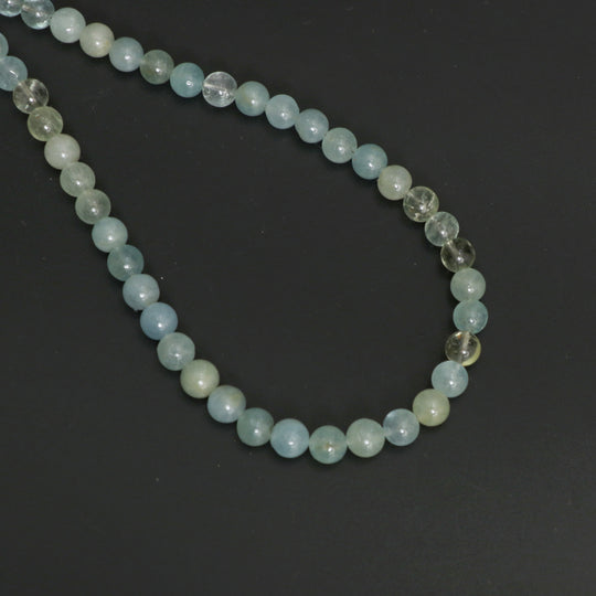 5.5 mm to 6 mm Natural Aquamarine Smooth Round Beads