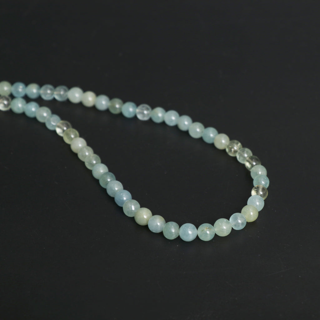 Natural Aquamarine Smooth Round Balls, 5.5 mm to 6 mm, Aquamarine Jewelry Handmade Gift for Women, 20 Inches Full Strand, Price Per Strand - National Facets, Gemstone Manufacturer, Natural Gemstones, Gemstone Beads, Gemstone Carvings