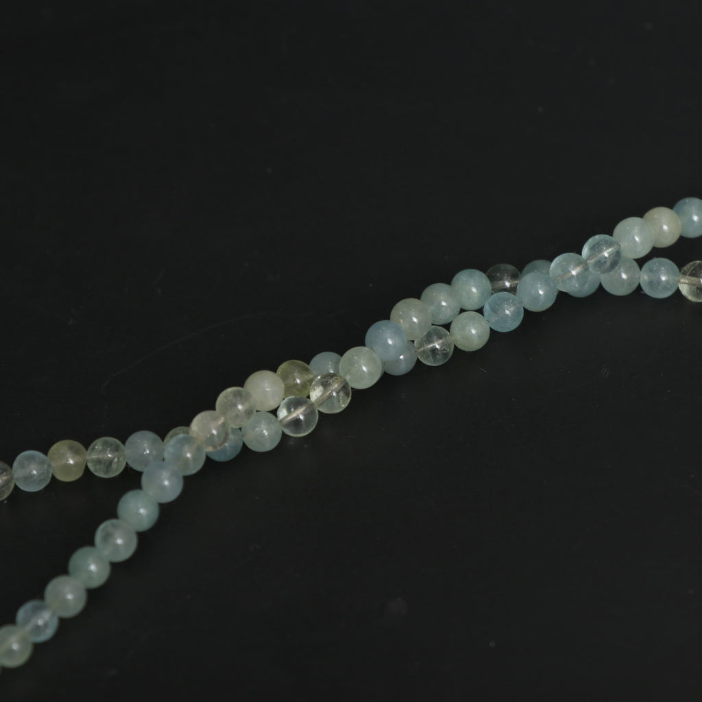 Natural Aquamarine Smooth Round Balls, 5.5 mm to 6 mm, Aquamarine Jewelry Handmade Gift for Women, 20 Inches Full Strand, Price Per Strand - National Facets, Gemstone Manufacturer, Natural Gemstones, Gemstone Beads, Gemstone Carvings