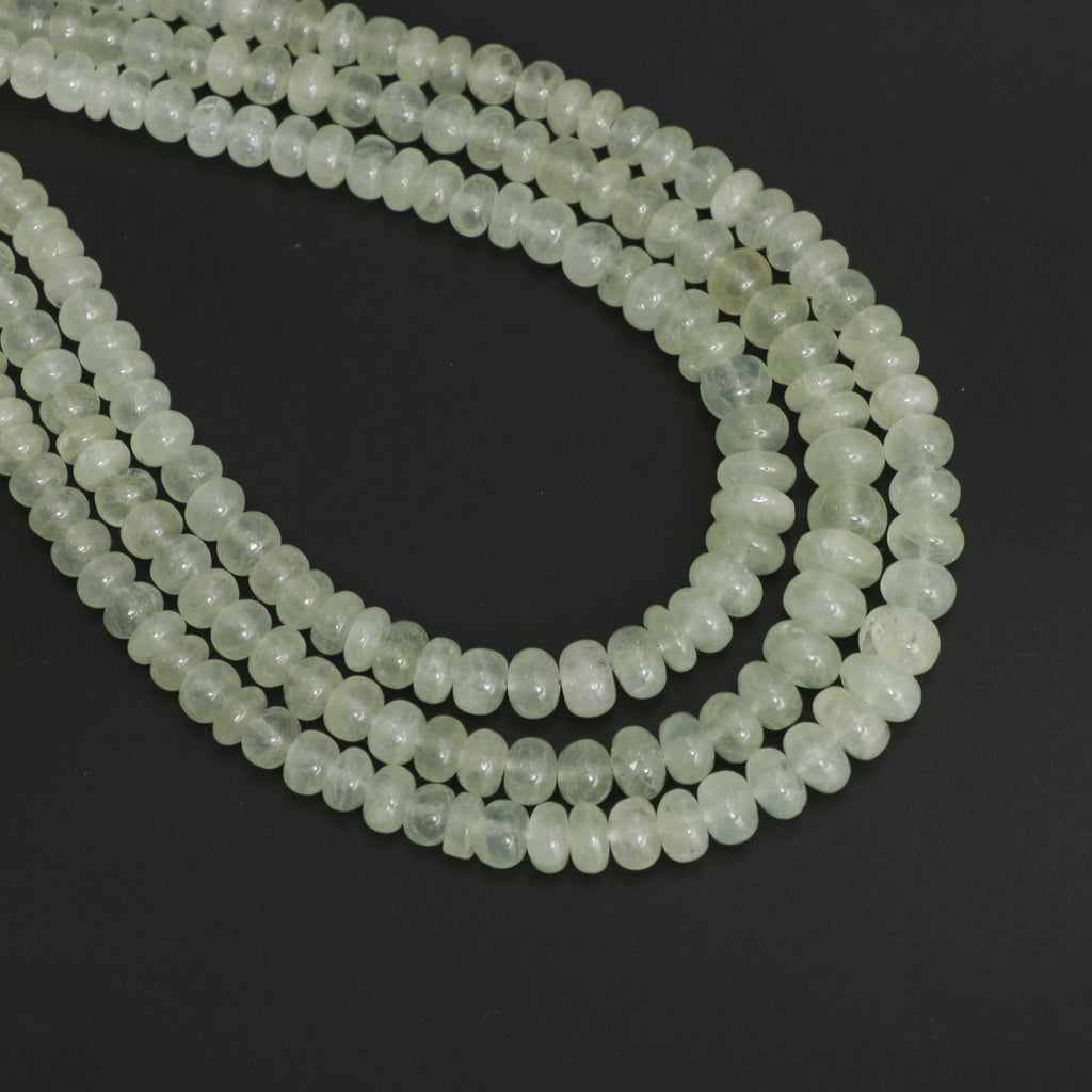 Aquamarine Smooth Rondelle Beads, 4 mm to 7 mm, Aquamarine Jewelry Handmade Gift for Women, 18 Inches Strand, Price Per Strand - National Facets, Gemstone Manufacturer, Natural Gemstones, Gemstone Beads, Gemstone Carvings