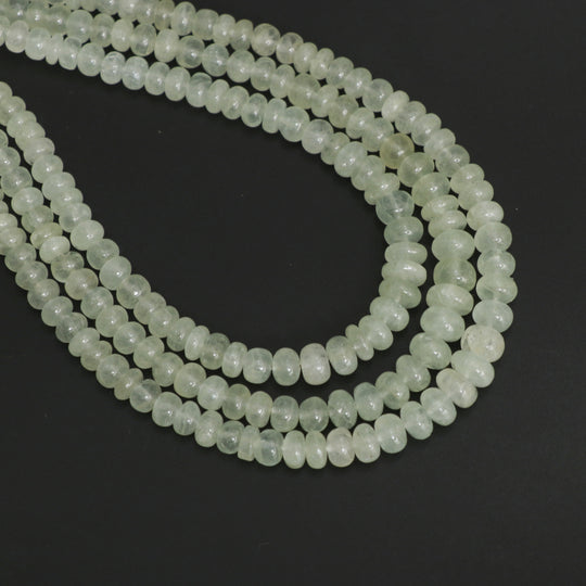 4-7mm Natural Aquamarine Smooth Rondelle Shape Beads