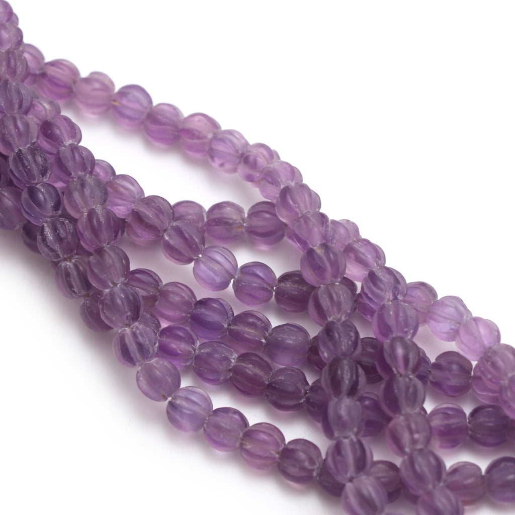 Amethyst Matt Finish Carving Rondelle Beads, 6.5 mm to 7 mm, Amethyst Rondelle Jewelry Making Beads, 18 Inches, Price Per Strand - National Facets, Gemstone Manufacturer, Natural Gemstones, Gemstone Beads, Gemstone Carvings