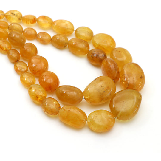 6x8 mm To 16.5x20 mm Yellow Aqua Smooth Tumble Beads