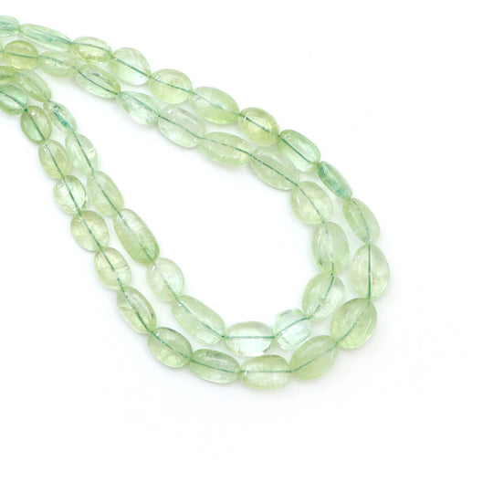 4x6 mm To 8x12 mm Green Tourmaline Smooth Nugget Shape Beads