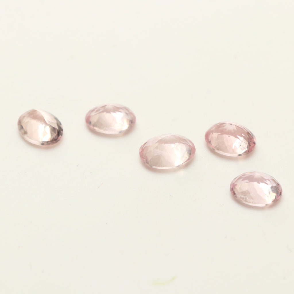 Natural Morganite Faceted Oval Loose Gemstone Layout, 7x9 mm to 9x11 mm, Morganite Oval Jewelry Making Gemstone, Set of 17 Pieces - National Facets, Gemstone Manufacturer, Natural Gemstones, Gemstone Beads, Gemstone Carvings