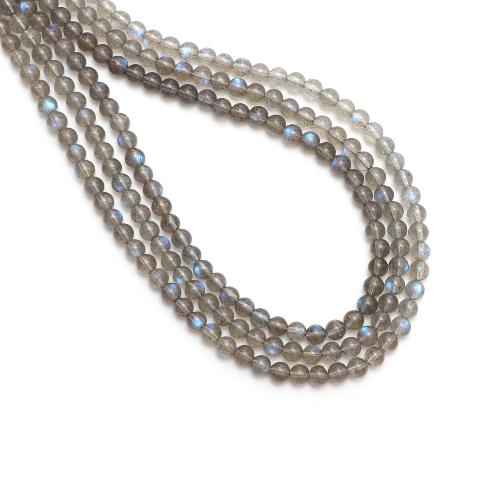 Natural Labradorite Smooth Round Balls, 5 mm, Labradorite Jewelry Handmade Gift for Women, 18 Inch Full Strand, Price Per Strand - National Facets, Gemstone Manufacturer, Natural Gemstones, Gemstone Beads, Gemstone Carvings