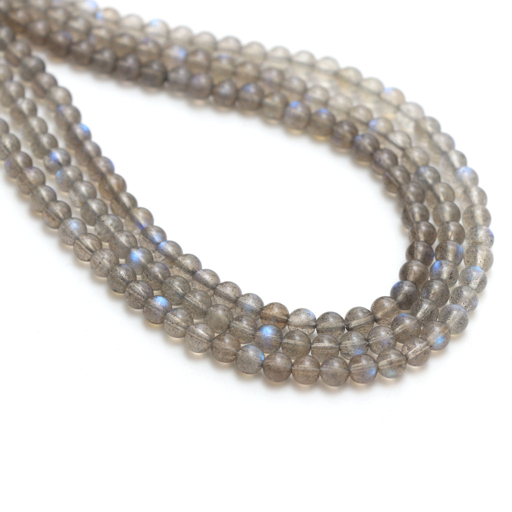 Natural Labradorite Smooth Round Balls, 5 mm, Labradorite Jewelry Handmade Gift for Women, 18 Inch Full Strand, Price Per Strand - National Facets, Gemstone Manufacturer, Natural Gemstones, Gemstone Beads, Gemstone Carvings