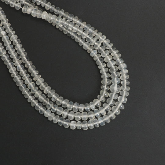 Moonstone Smooth Rondelle Beads, 3.5 mm to 6 mm, Moonstone Jewelry Making Beads, 18 Inch Full Strand, Price Per Strand