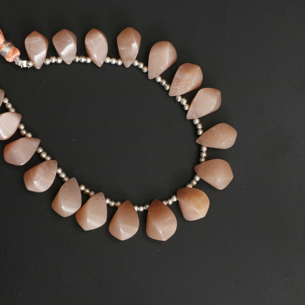 Peach Moonstone Smooth Fancy Shape Beads, Moonstone Beads,8x12mm To 10.5x13.5mm , Moonstone Strand, 8 Inch Full Strand - National Facets, Gemstone Manufacturer, Natural Gemstones, Gemstone Beads, Gemstone Carvings