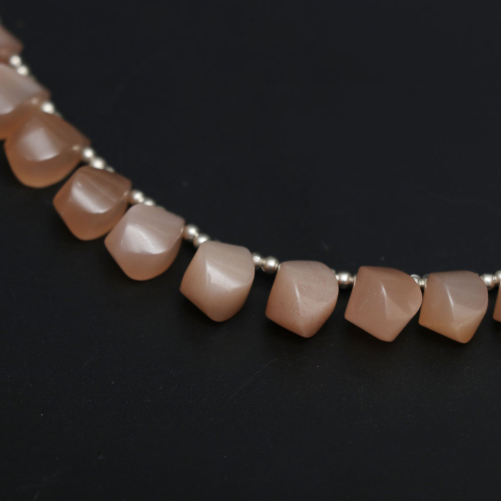 Peach Moonstone Smooth Fancy Shape Beads, Moonstone Beads,8x12mm To 10.5x13.5mm , Moonstone Strand, 8 Inch Full Strand - National Facets, Gemstone Manufacturer, Natural Gemstones, Gemstone Beads, Gemstone Carvings