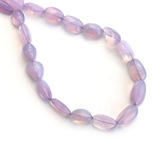 Lavender Quartz Smooth Tumble Beads, 9.5x11 mm To 10.5x18.5 mm, Quartz Jewelry Making Beads, 22 Inches Full Strand, Price Per Necklace