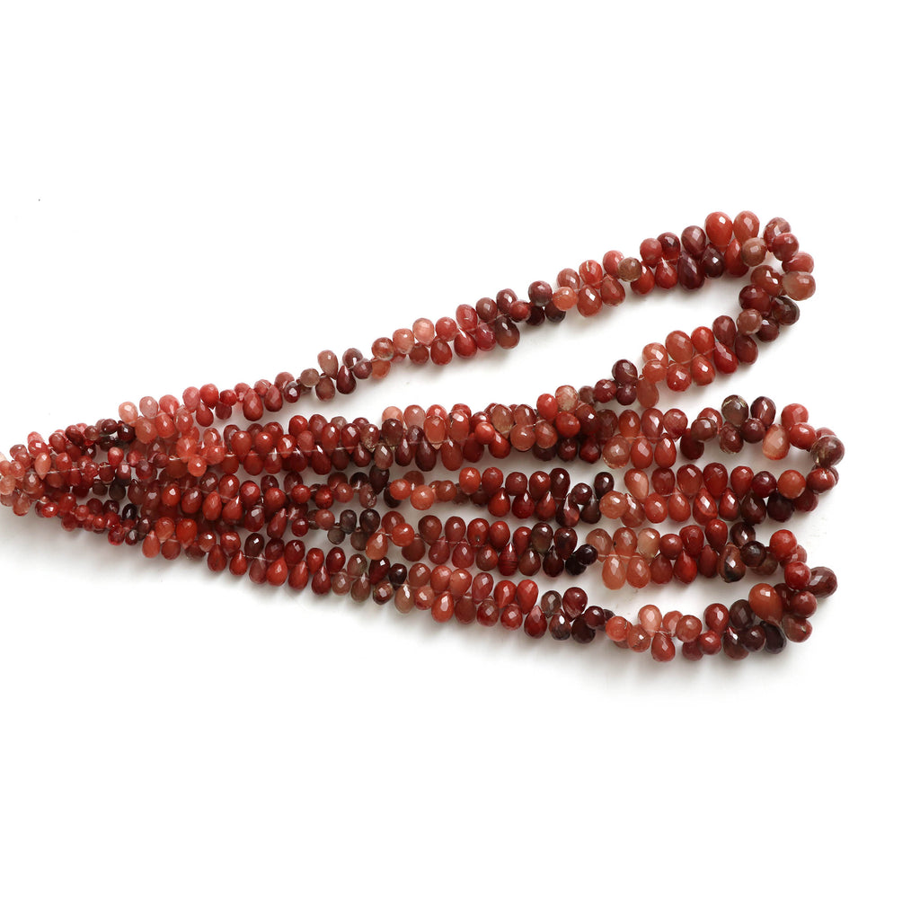 Andesine Briollete Drop Beads - 4x5.5 mm to 8x12 mm - Andesine Drop Beads - Gem Quality , 8 Inch/ 18 Inch Full Strand, Price Per Strand - National Facets, Gemstone Manufacturer, Natural Gemstones, Gemstone Beads