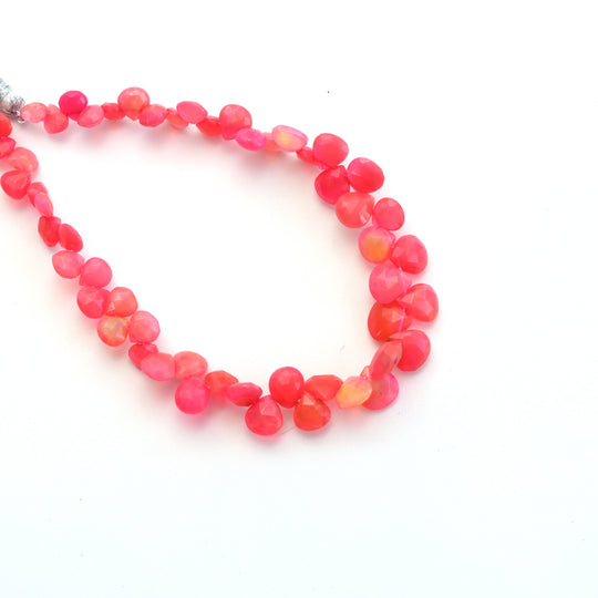 Ethiopian Opal Faceted Heart Beads, 5x5.5 mm To 9x9 mm, Ethiopian Opal Jewelry Making Beads, 8 Inches Full Strand, Price Per Strand