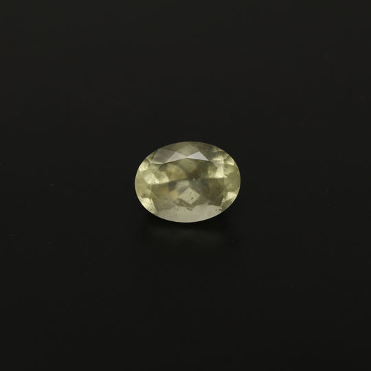 Natural Libyan Desert Glass Faceted Oval Loose Gemstone, 12x16 mm, Libyan Glass Oval Jewelry Making Gemstone, 1 Piece