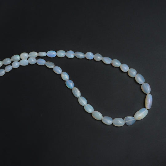 Australian Opal Smooth Oval Beads, 4x5 mm To 8x15 mm, Australian Opal Jewelry Making Beads, 19 Inches Full Strand, Price Per Strand