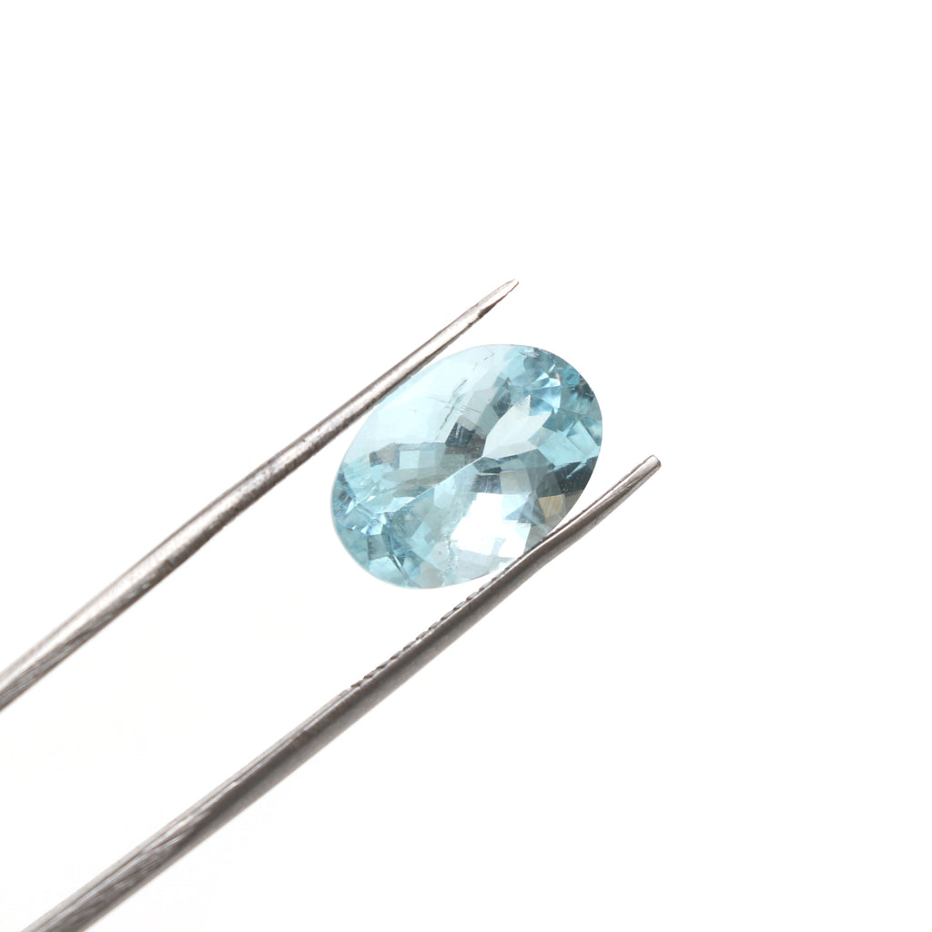 Natural Aquamarine Faceted Oval Loose Gemstone, 9.5x14 mm, Aquamarine Handmade Jewelry, Gift For Her, Aquamarine Oval, 1 Piece - National Facets, Gemstone Manufacturer, Natural Gemstones, Gemstone Beads