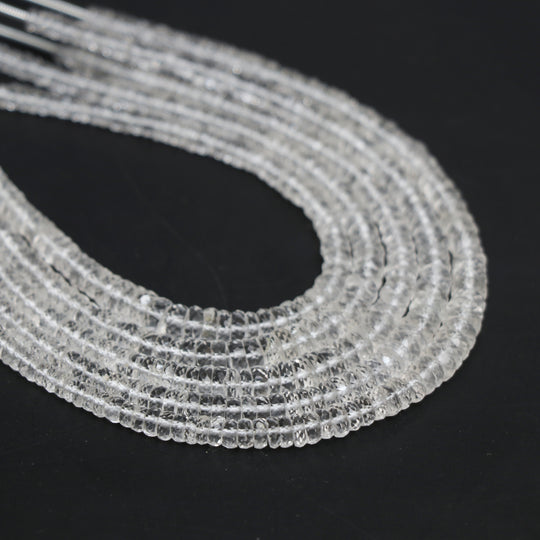 Natural Petalite Faceted Tyre Beads, 3 mm to 5.5 mm, Petalite Jewelry Handmade , 8 Inches Full Strand, Price Per Strand