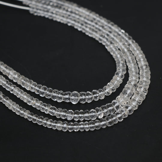 Natural Petalite Faceted Rondelle Beads, 3 mm to 5.5 mm, Petalite Jewelry Handmade , 8 Inches Full Strand, Price Per Strand