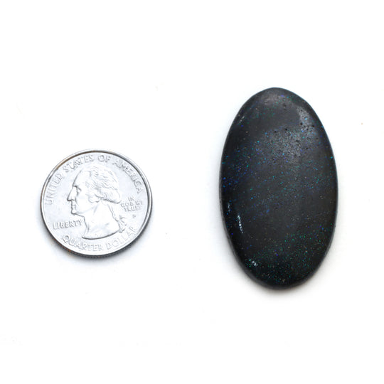 Black Matrix Opal Smooth Oval Loose Gemstone, 26x45 mm, Opal Jewelry Making Gemstone, 1 piece