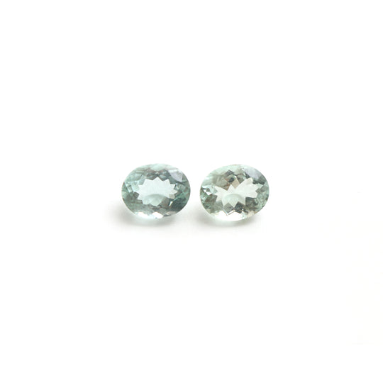 Aquamarine Faceted Oval Loose Gemstone, 8x10 mm, Aquamarine Jewelry Making Gemstone, Pair ( 2 Pieces )