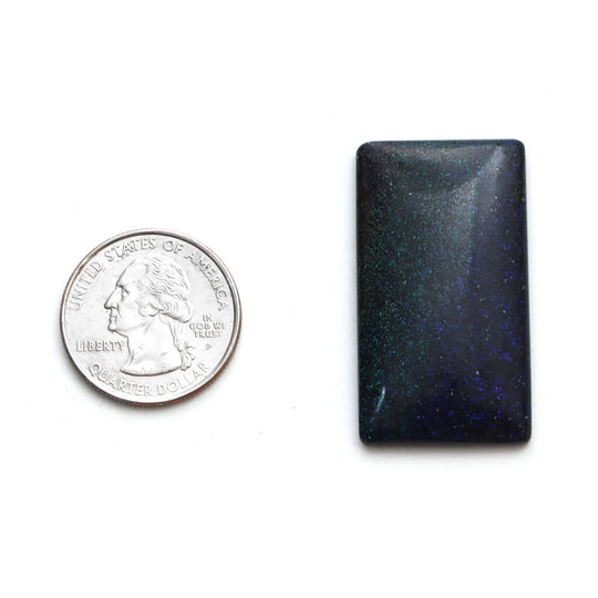 Black Matrix Opal Smooth Rectangle Loose Gemstone, 23x41 mm, Opal Jewelry Making Gemstone, 1 piece