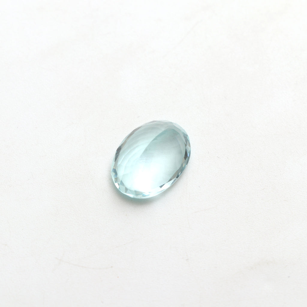 Aquamarine Faceted Oval Loose Gemstone, 12x16 mm, Aquamarine Jewelry Handmade Gift for Women, 1 Piece - National Facets, Gemstone Manufacturer, Natural Gemstones, Gemstone Beads