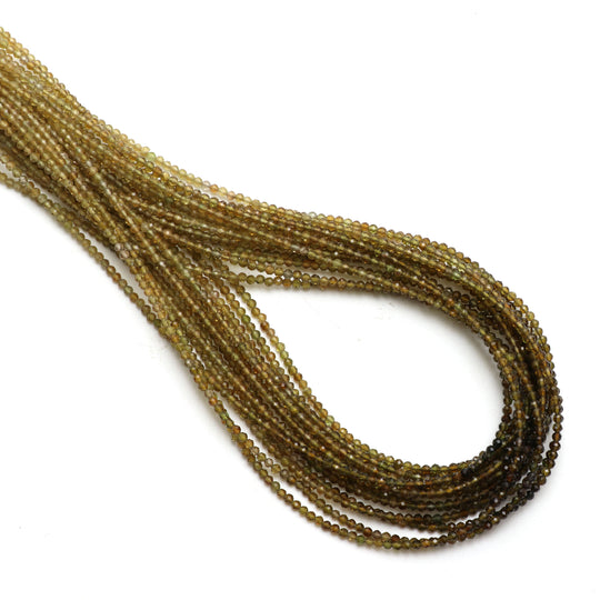 Natural Tourmaline Micro Faceted Rondelle Beads , 2.5 mm , Tourmaline Rondelle Beads , 18 Inch Full Strand , Price Per Strand