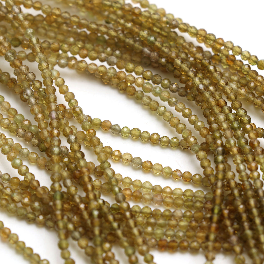 Natural Tourmaline Micro Faceted Rondelle Beads , 2.5 mm , Tourmaline Rondelle Beads , 18 Inch Full Strand , Price Per Strand - National Facets, Gemstone Manufacturer, Natural Gemstones, Gemstone Beads