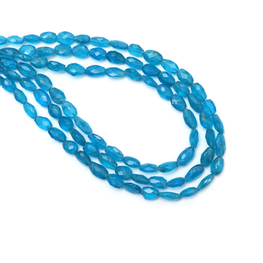 Neon Apatite Smooth Tumble, 5x6.5 mm to 5.5x7.5 mm, Neon Apatite Jewelry Handmade , 18 Inches Full Strand, Price Per Strand