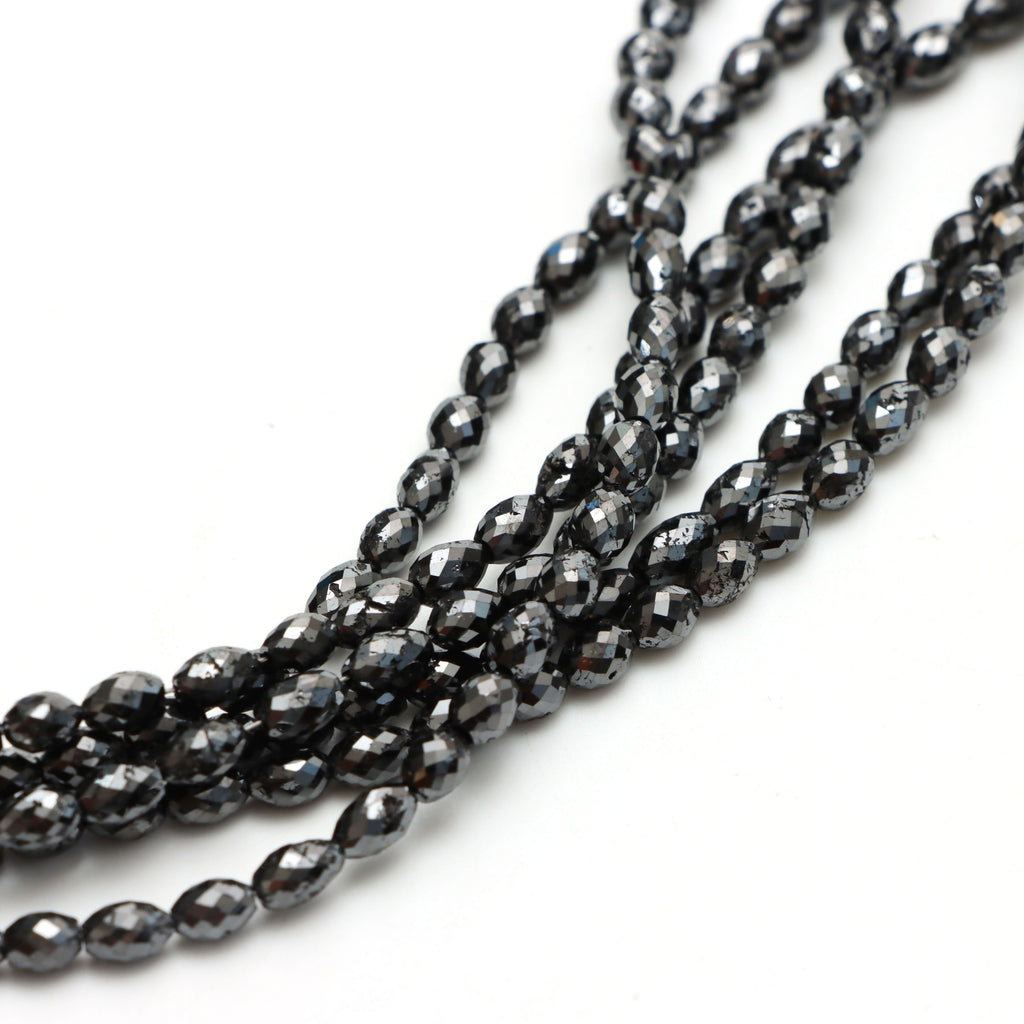 Diamond Faceted Barrel Beads