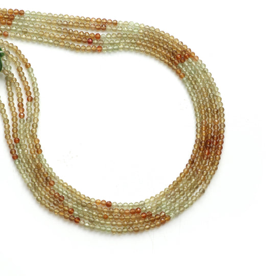 Grossular Garnet Micro Faceted Roundel Beads, 2.5 mm, Garnet Jewelry Making Beads, 13 Inch Full Strand, Price Per Strand