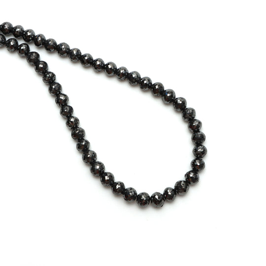 Diamond Faceted Round Balls Beads, 5.5 mm To 7 mm, Diamond Jewelry Making Beads, 17 Inches Strands, Price Per Strand