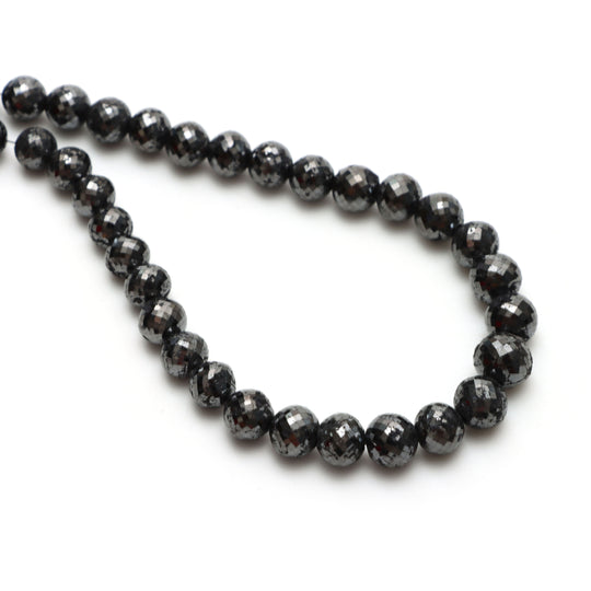 Diamond Faceted Round Balls Beads, 7 mm To 9 mm, Diamond Jewelry Making Beads, 16 Inches Strands, Price Per Strand