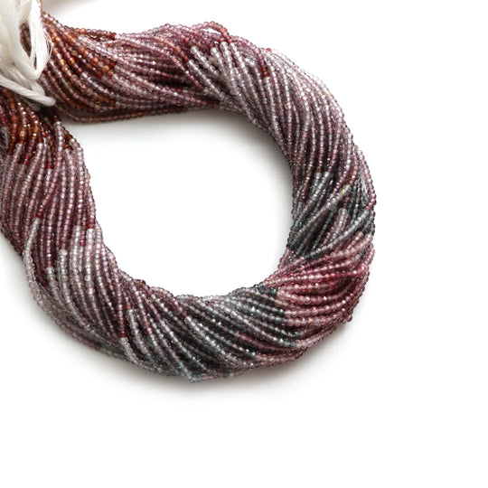 Multi Spinel Micro Faceted Roundel Beads - 3 mm - Multi Spinel Jewelry Making Beads , 16 Inch Full Strand, Price Per Strand