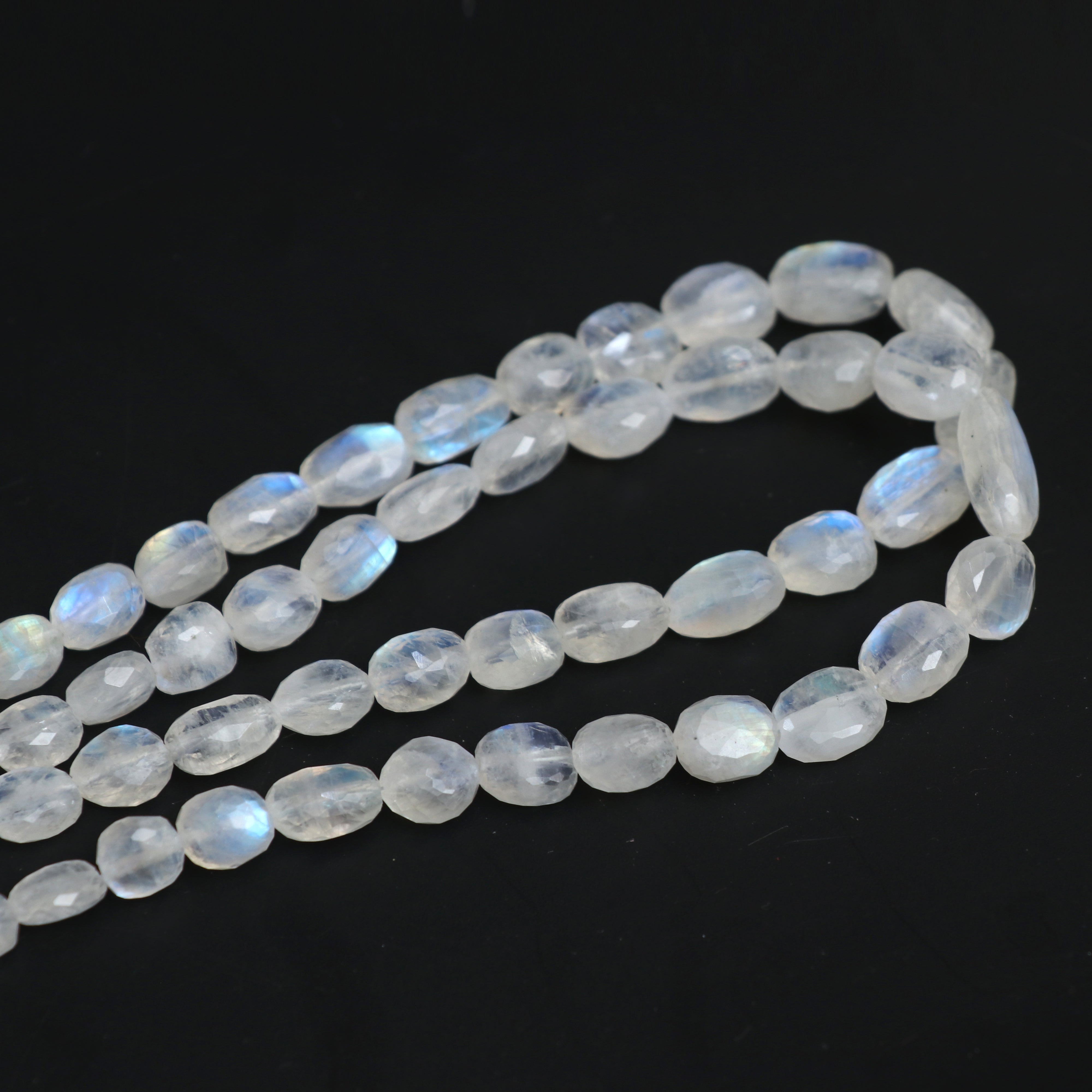 Rainbow Moonstone Faceted Tumble Beads, 5x6mm To 8x14mm, Moonstone Jewelry  Making Beads, 18 Inch Full Strand, Price Per Strand