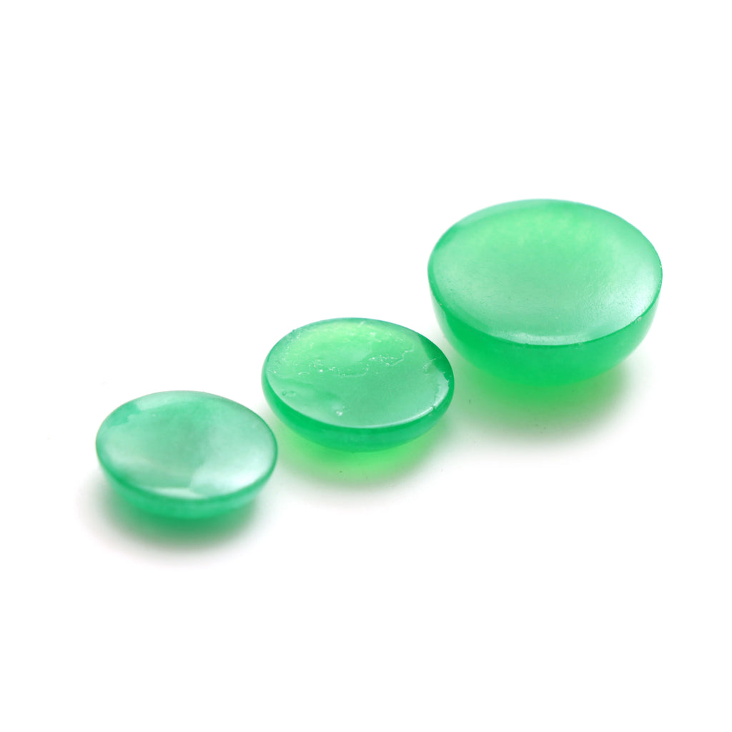 Dyed Green Jade Smooth Round Loose Gemstone, 15x15 mm to 20x20 mm, Green Jade Jewelry Handmade Gift for Women, Set of 3 Pieces - National Facets, Gemstone Manufacturer, Natural Gemstones, Gemstone Beads