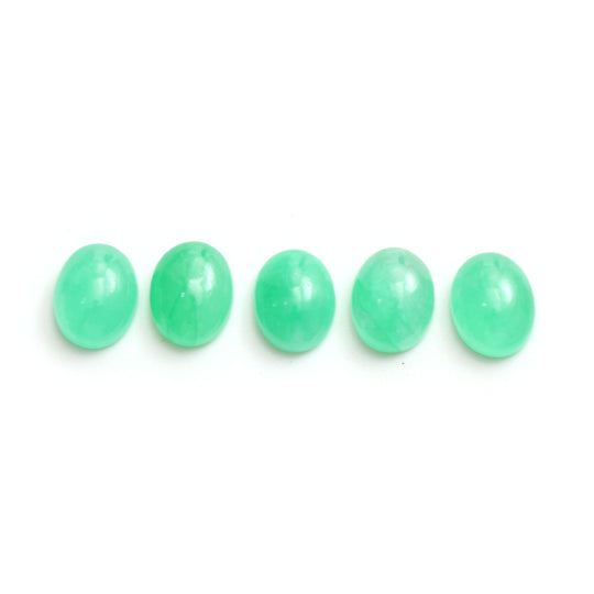 Dyed Jade Smooth Oval Loose Gemstone, 8x10 mm, Jade Jewelry Making Gemstone, Set of 5 Pieces