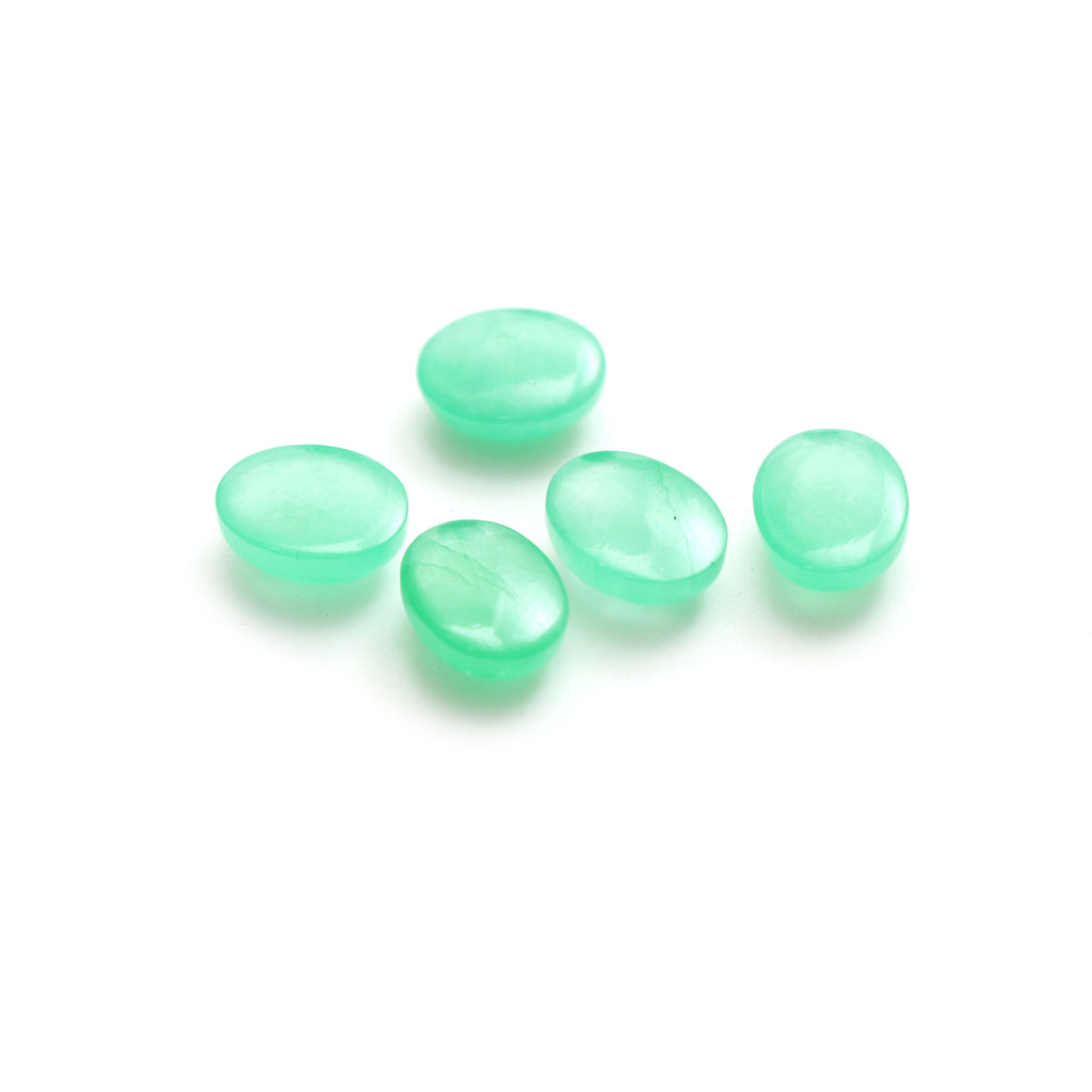 Dyed Jade Smooth Oval Loose Gemstone, 8x10 mm, Jade Jewelry Handmade Gift for Women, Set of 5 Pieces - National Facets, Gemstone Manufacturer, Natural Gemstones, Gemstone Beads