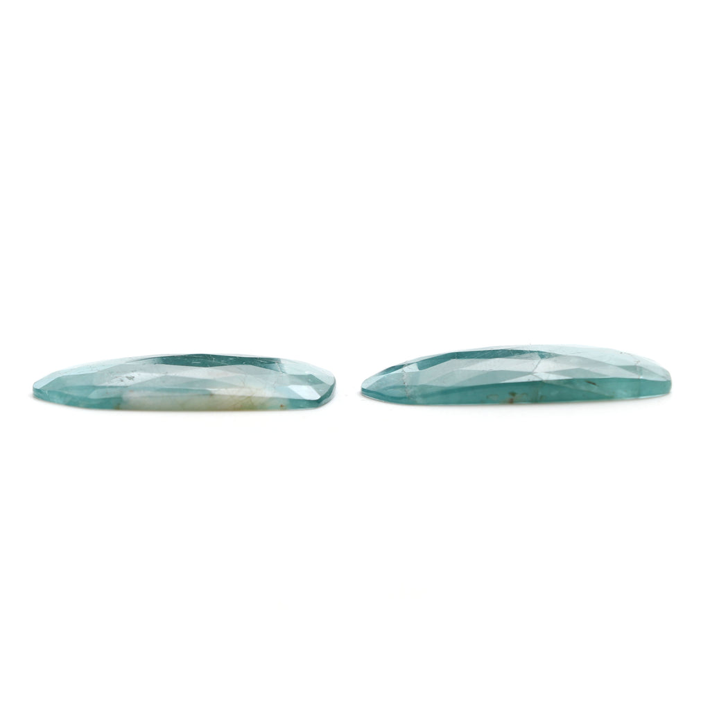 Natural Grandidierite Faceted Organic Loose Gemstone, 17x35 mm, Grandidierite Jewelry Handmade Gift For Women, Pair ( 2 Pieces ) - National Facets, Gemstone Manufacturer, Natural Gemstones, Gemstone Beads